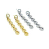 Ashley Gold Sterling Silver Open Link Encrusted CZ Drop Earrings