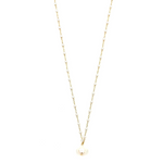 Ashley Gold Stainless Steel Gold Plated Pearls By The Yard With Fresh Water Pearl Drop Necklace