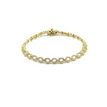 Ashley Gold Sterling Silver Open Oval CZ Design Tennis Bracelet