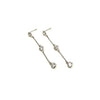 Ashley Gold Sterling Silver 3 Drop CZ Earrings