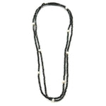 Ashley Gold Stainless Steel With Semi Precious Beaded And Fresh Water Pearl Necklace