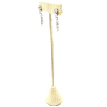 Ashley Gold Sterling Silver Graduating Drop CZ Earrings