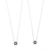 Ashley Gold Sterling Silver Colorful Halo And CZ Pendant Necklace