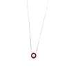 Ashley Gold Sterling Silver Colorful Halo And CZ Pendant Necklace