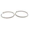 Ashley Gold Stainless Steel CZ Inside/Outside 2" Diameter Hoop Earrings