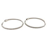 Ashley Gold Stainless Steel CZ Inside/Outside 2" Diameter Hoop Earrings