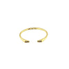 Ashley Gold Stainless Steel Open Design CZ Bangle Bracelet