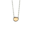 Ashley Gold Stainless Steel Halo Cats Eye Pendant Necklace