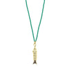 Ashley Gold Sterling Silver Gold Plated Turquoise Semi Precious Beaded Fish Pendant Necklace