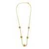 Ashley Gold Sterling Silver Gold Plated 5 Ball Design Ball Design Necklace