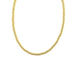 Ashley Gold Stainless Steel Gold Plated 4MM Ball Beaded Design Necklace