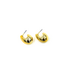 Ashley Gold Stainless Steel Half Moon Open Back Design Hoop Earrings