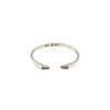 Ashley Gold Stainless Steel Open Design CZ Bangle Bracelet