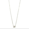 Ashley Gold Sterling Silver CZ Double Oval Bezel Set Drop Necklace