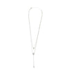 Ashley Gold Sterling Silver Double Chain Round Drop Necklace