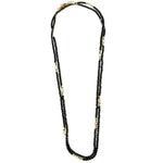 Ashley Gold Stainless Steel with Bezel CZ And Beaded Necklace