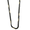 Ashley Gold Stainless Steel with Bezel CZ And Beaded Necklace