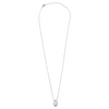 Ashley Gold Sterling Sliver Link Chain With Single Bezel CZ Tear Drop Halo Necklace