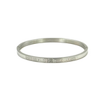 Ashley Gold Stainless Steel CZ Aztec Design Bangle Bracelet