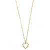 Ashley Gold Stainless Steel Gold Plated CZ Heart Drop Pendant Design Necklace