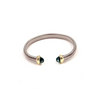 Ashley Gold Stainless Steel Open End Colored CZ Bangle Bracelet