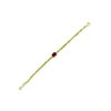 Ashley Gold Sterling Silver Gold Plated Colored Emerald Cut Design Link Bracelet