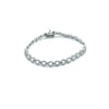 Ashley Gold Sterling Silver Open Oval CZ Design Tennis Bracelet