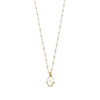 Ashley Gold Stainless Steel Gold Plated Pearls By The Yard Hamsa Necklace