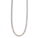 Ashley Gold Sterling Silver Tennis 10.00CTW Necklace