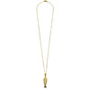 Ashley Gold Sterling Silver Gold Plated Chain With Stainless Steel Gold Plated Fish Pendant Necklace