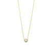 Ashley Gold Sterling Silver Gold Plated Floating CZ Bar Necklace