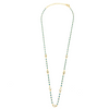 Ashley Gold Sterling Silver Gold Plated CZ  Bezel Set Enamel Wire Wrapped Necklace