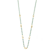 Ashley Gold Sterling Silver Gold Plated CZ  Bezel Set Enamel Wire Wrapped Necklace