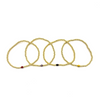 Ashley Gold Stainless Steel Gold Plated Single Evil Eye Beaded Ball Stretch Bracelet