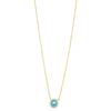 Ashley Gold Sterling Silver Gold Plated Enamel Circle CZ Necklace
