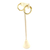 Ashley Gold Stainless Steel Inside/Outside CZ 1" Hoop Earrings