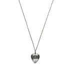 Ashley Gold Stainless Steel Etched Heart Necklace