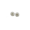 Ashley Gold Sterling Silver Double Halo Center CZ Stud Earrings