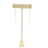 Ashley Gold Sterling Silver Fresh Water Pearl Threader Drop Earrings