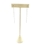 Ashley Gold Sterling Silver Fresh Water Pearl Threader Drop Earrings