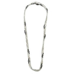 Ashley Gold Stainless Steel with Bezel CZ And Beaded Necklace