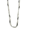 Ashley Gold Stainless Steel with Bezel CZ And Beaded Necklace
