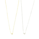 Ashley Gold Sterling Silver Mini Heart CZ Necklace