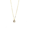 Ashley Gold Sterling Silver Half Moon CZ Pendant Necklace