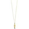 Ashley Gold Sterling Silver Gold Plated Chain With Stainless Steel Gold Plated Fish Pendant Necklace