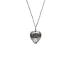 Ashley Gold Stainless Steel Etched Heart Necklace