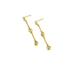 Ashley Gold Sterling Silver 3 Drop CZ Earrings