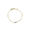 Ashley Gold Sterling Silver Bar And CZ Design Bracelet