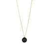Ashley Gold Stainless Steel Gold Plated Center Enamel And CZ Drop Pendant Necklace