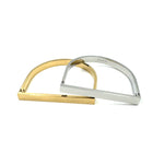 Ashley Gold Stainless Steel Straight Bar Bangle Bracelet